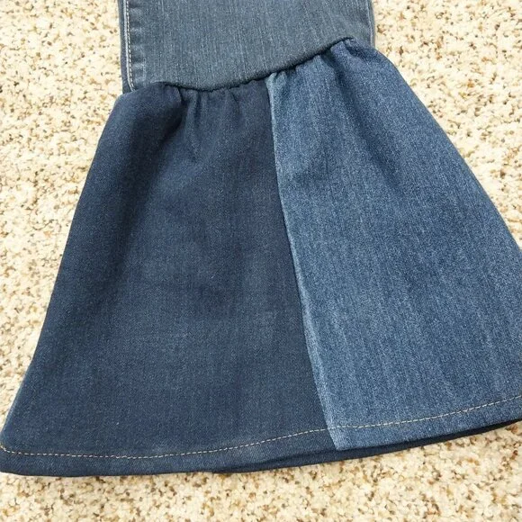 3033 Size 7/8 Maurices Upcycled Ruffle Leg Jeans - Picture 2 of 5